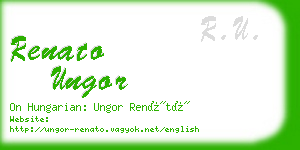 renato ungor business card